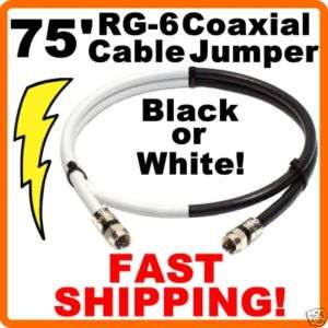 RG 6 Coaxial Jumper Cable HD TV Antenna Satellite 75 ft  