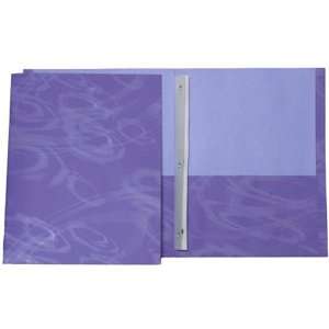   9x12 Paper Two Pocket Folders with Clips for 3 Hole Punch   Packs of 3