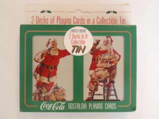 1995 Coca Cola Nostalgia Playing Cards Collectible Tin  