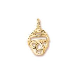  Rembrandt Charms Catchers Mask Charm, 14K Yellow Gold 