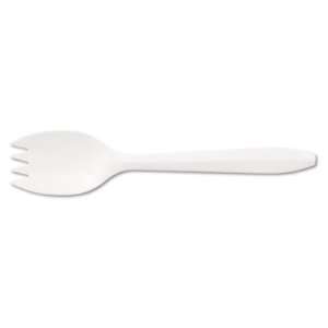 Certo® Plastic Cutlery Mediumweight Polypropylene White Spork 1000/cs 