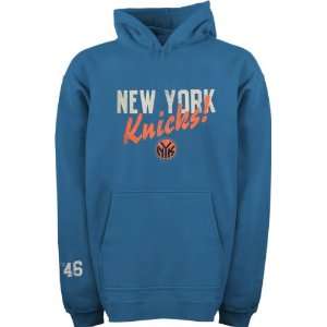  New York Knicks Blue Youth Vintage Cheer Hooded Fleece 