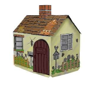 New Cardboard Color Playhouse Kids Drawing Color House Pretend Play 