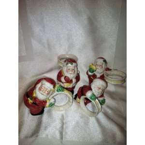  Christmas Around the World Santa Porcelin Napkin Rings 