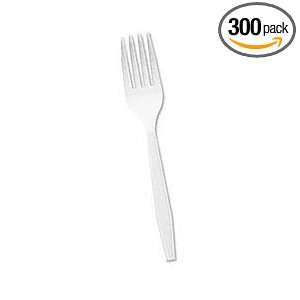   Plastic Fork, Medium Length, 300/box , White