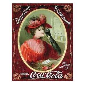  Coke Victorian Lady Metal Sign 