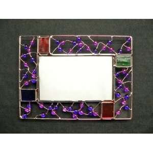  Metal Beaded Frame with Colored Glass