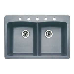   Double Basin Composite Granite Kitchen Sink 440219 5