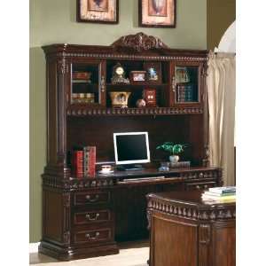  Rich Brown Computer Desk With Hutch