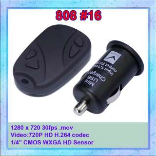   808 DVR Car Key Fod Micro Camera 720P H.264 Camcorder Recorder  