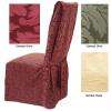 Damask Dining Chair Covers (Set of 2) Beige  