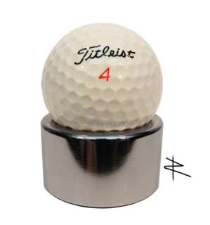   Premium Polished Steel Signed Autographed Golf Ball Display Stand