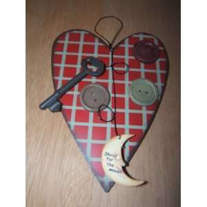  Country Hanging Heart with Button Magnets ~ Shoot For The 