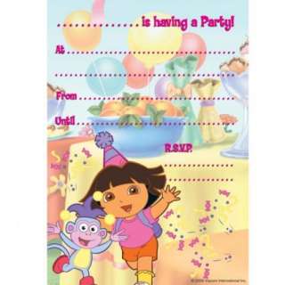 Birthday Party Supplies Dora Party Invitations  