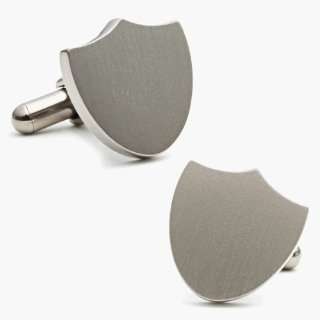  Titanium Shield Engravable Cufflinks 