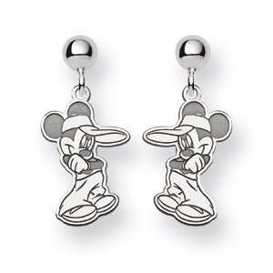  Mickey Dangle Post Earrings   Sterling Silver Jewelry