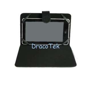 black leather pouch case for 7 Ebook reader tablet  