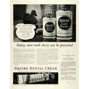  1936 Ad Squibb Dental Cream Tooth Powder Dentifrice 