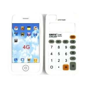  White Calculator Design Silicon Soft Gel Skin Soft Rubber 