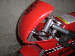 Razor Pocket Rocket Red Miniature Electric Bike For parts or Repair 