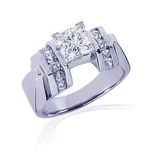 Ct Princess Cut Diamond Engagement Ring Channel CUTEXCELLENT 14K VVS2 