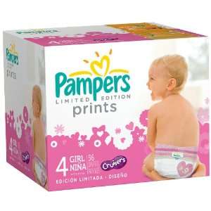   Limited Edition Prints Diapers Pack for Girls Pack   Size 4 Baby