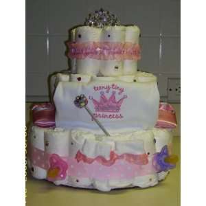  3 Tier Princess Diaper Cake 