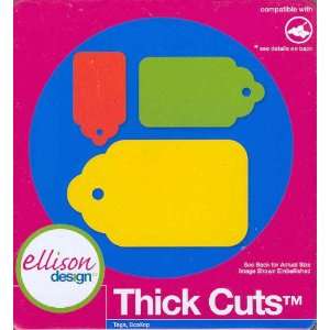  Ellison Sizzix Thick Cuts SCALLOP TAGS Die