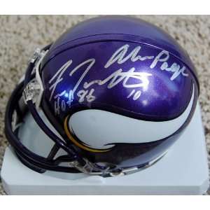 Minnesota Vikings Alan Page & Fran Tarkenton Autographed / Signed Mini 