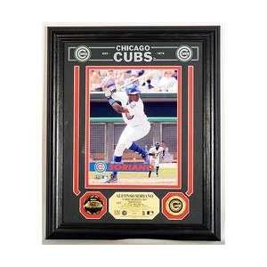 Highland Mint Chicago Cubs Alfonso Soriano Archival Etched Glass Photo 