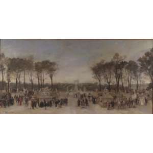   Alfred Stevens   24 x 12 inches   Le panorama du si