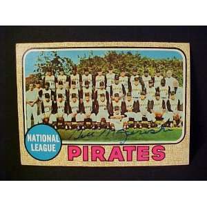 Bill Mazeroski Pittsburgh Pirates Team #308 1968 Topps Signed 