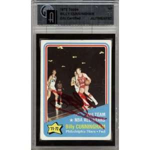 Billy Cunningham Autographed 1972 Topps Card #167 Philadelphia 76ers 