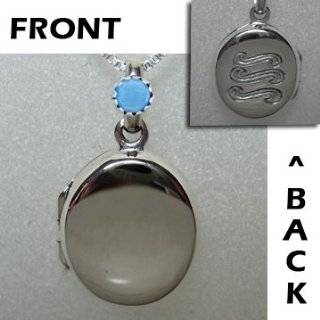 Small H2O Just Add Water Sterling Silver Locket Pendant 3 waves