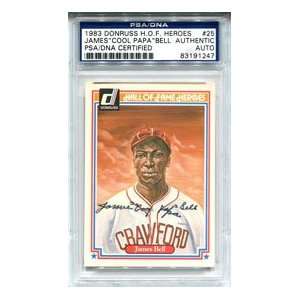  James Cool Papa Bell Autographed 1983 Donruss Card Sports 