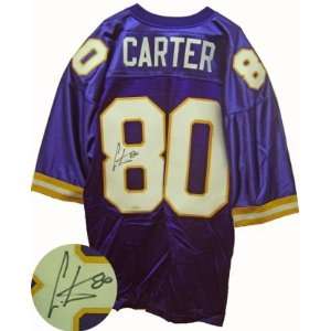 Cris Carter Signed Purple Vikings Jersey