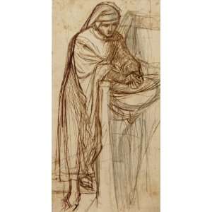 paintings   Dante Gabriel Rossetti   24 x 46 inches   Sketch For Dante 