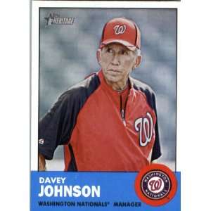  2012 Topps Heritage 402 Davey Johnson MG   Washington 