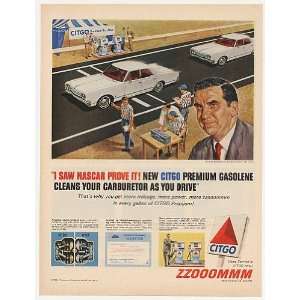  1965 Ed McMahon Citgo Premium Gas NASCAR Test Track Print 