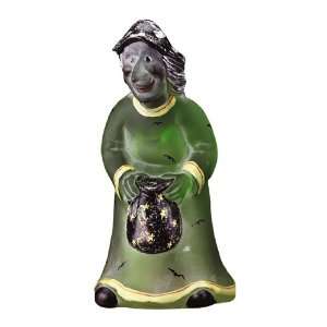 Fenton Artglass Halloween Fern Green Sanded Witch (Battella) Figurine