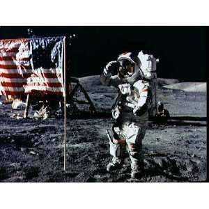  Apollo 17 Eugene Cernan American Flag Image Patio, Lawn 