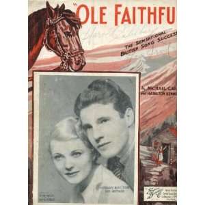   Vintage 1934 Sheet Music Recorded by Ozzie Nelson & Harriet Hilliard