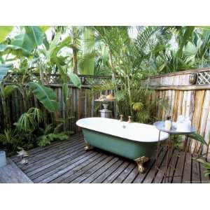 Open Air Bath at Luxury Hotel, Formerly Ian Flemings House, Goldeneye 