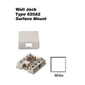   Type 625A2 Telephone Surface Wall Jack   White