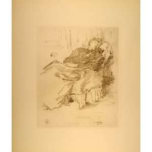  1914 James M Whistler La Belle Dame Endormie Lithograph 