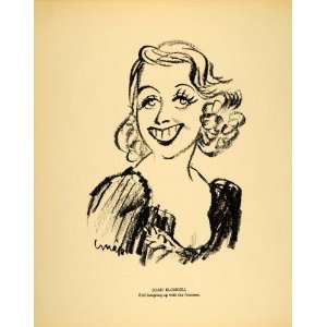  1938 Joan Blondell Henry Major Bugs Baer Lithograph 