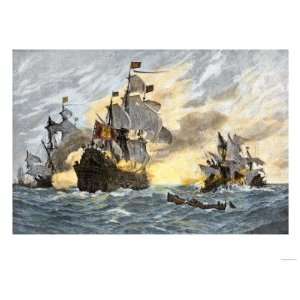  Destruction of John Smiths Ship by the Spanish, Ending 