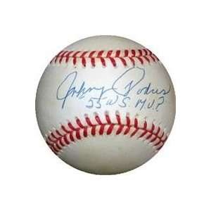 Johnny Podres Autographed/Hand Signed MLB Baseball inscribed1955 W.S 