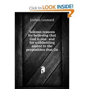   withholding assent to the proposition that Go Joshua Leonard Books