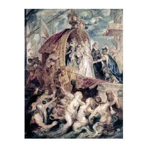  Marie De Medici Arrives In Marseilles by Peter paul Rubens 